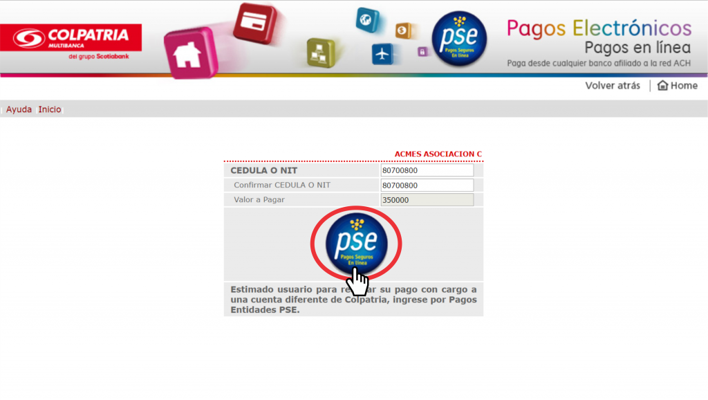 Instructivo Botón PSE PAGOS ON-LINE | ACMES